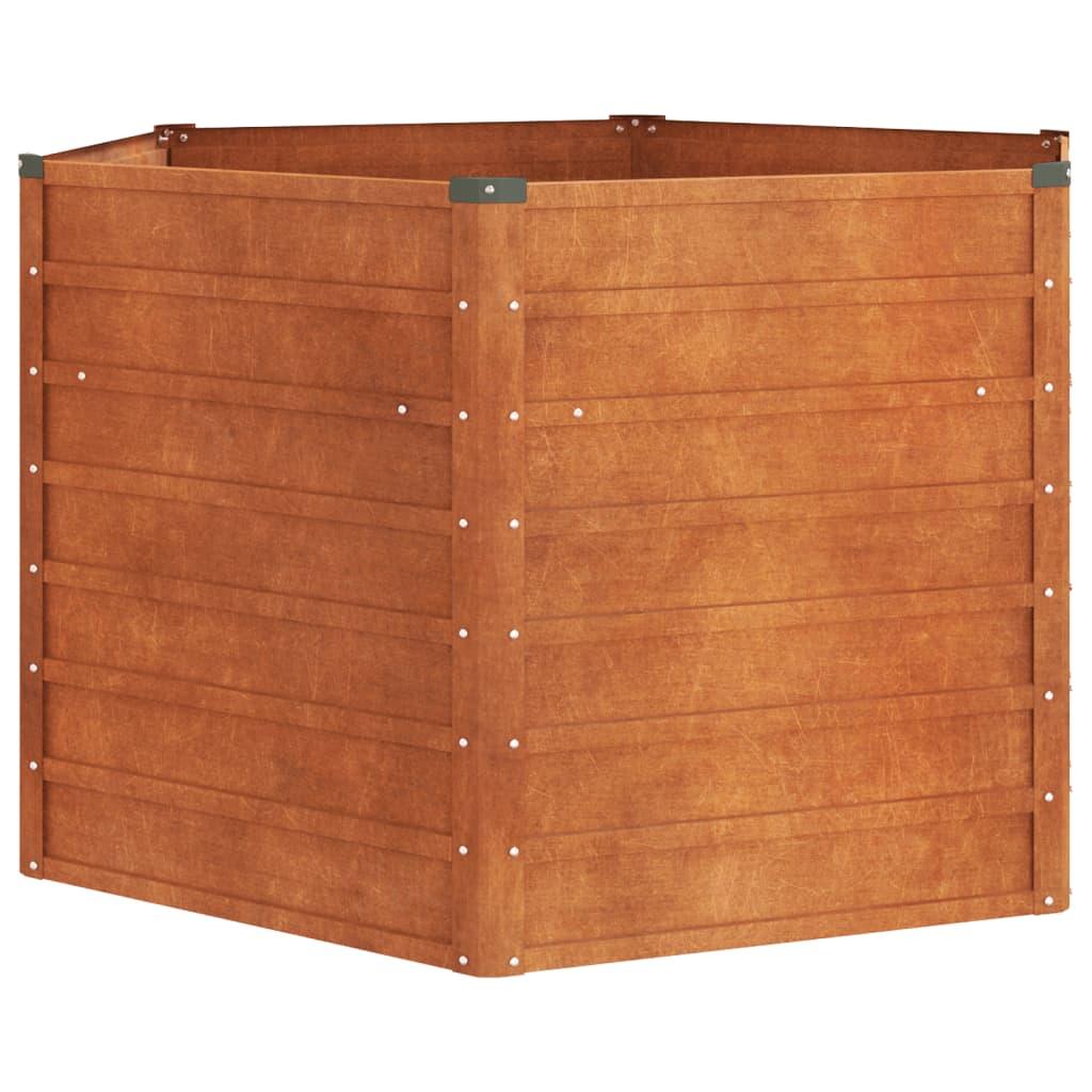 vidaXL Garden Raised Bed Rusty 50.8"x50.8"x30.3" Corten Steel - PRHOMZ
