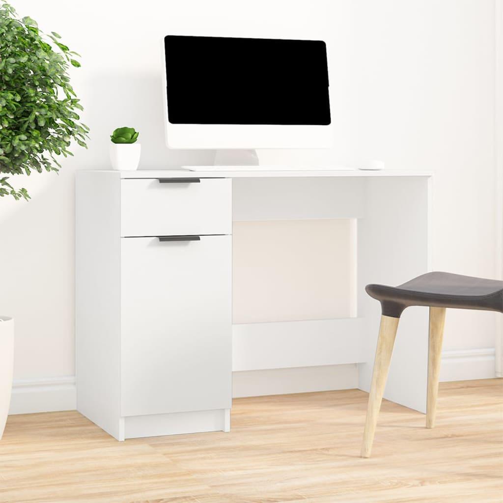 vidaXL Desk Writing Computer Table Furniture for Home Office Engineered Wood - PRHOMZ