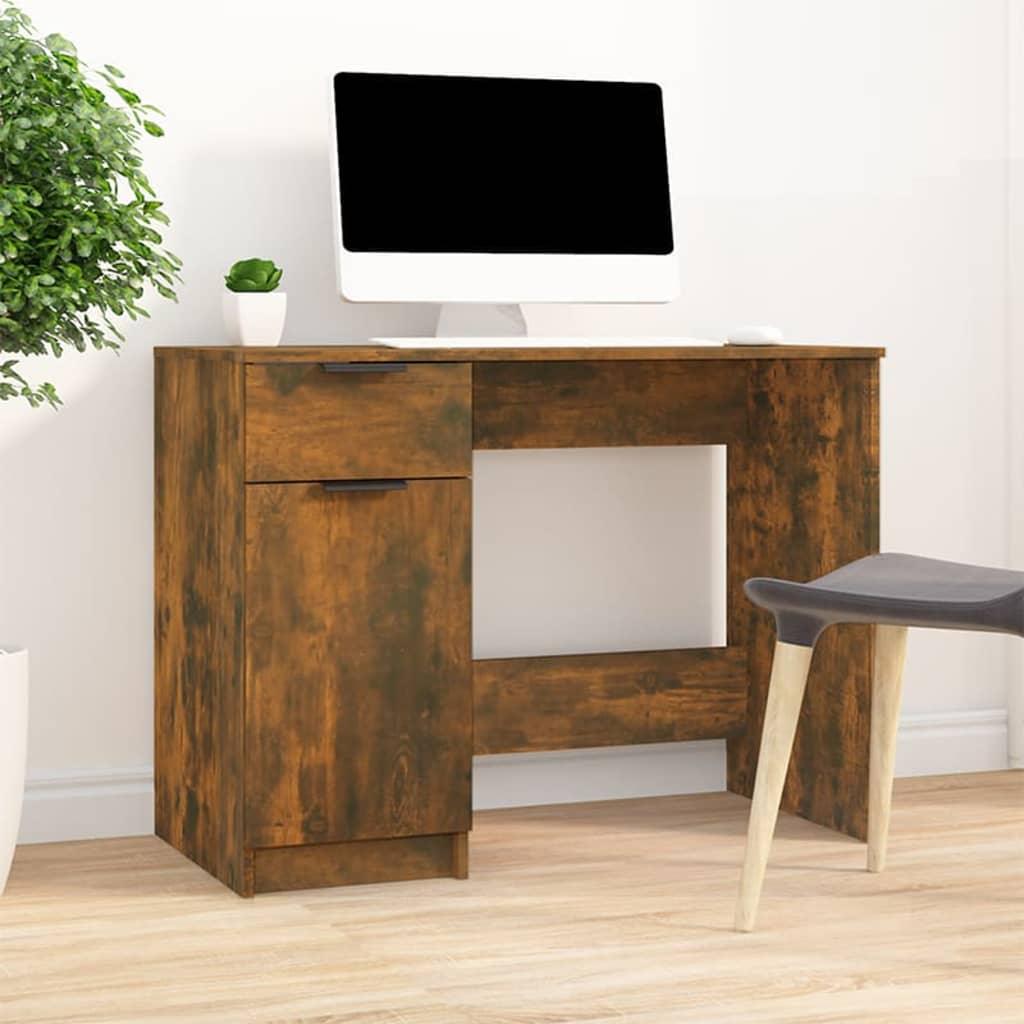 vidaXL Desk Writing Computer Table Furniture for Home Office Engineered Wood - PRHOMZ