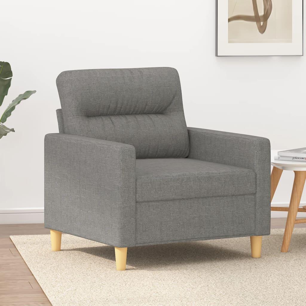 vidaXL Sofa Chair Dark Gray 23.6" Fabric - PRHOMZ