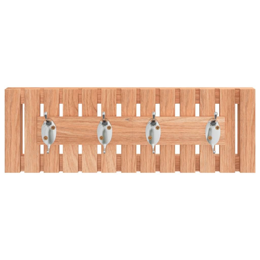 vidaXL Wall Hanger 16.5"x3.3"x5.5" Solid Wood Walnut - PRHOMZ