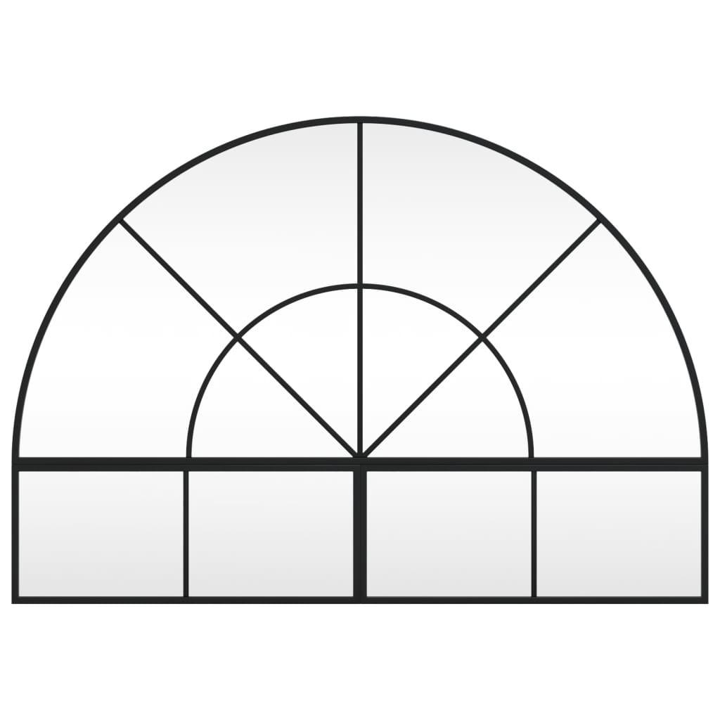 vidaXL Wall Mirror Decorative Wall Mounted Mirror for Bathroom Black Arch Iron - PRHOMZ