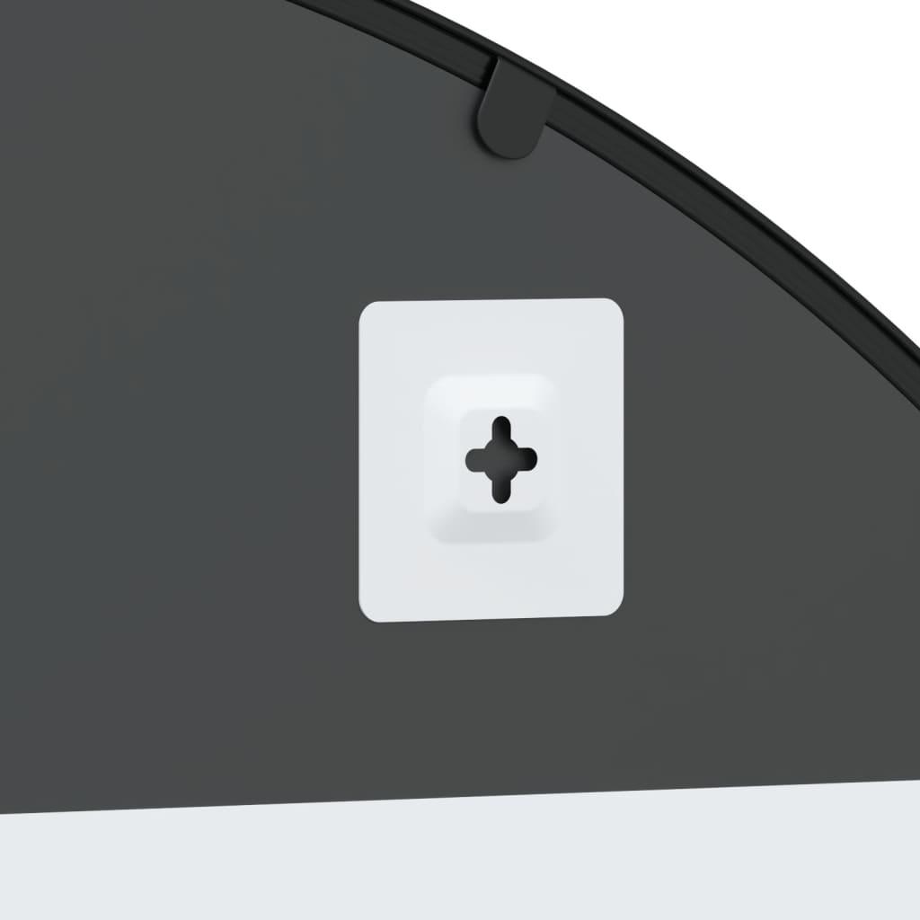 vidaXL Wall Mirror Decorative Wall Mounted Mirror for Bathroom Black Arch Iron - PRHOMZ