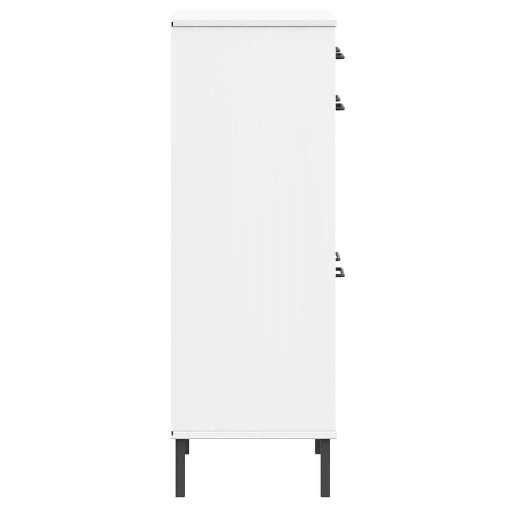 vidaXL Shoe Cabinet Hidden Shoe Organizer with 2 Flip Drawers Solid Pine Wood - PRHOMZ