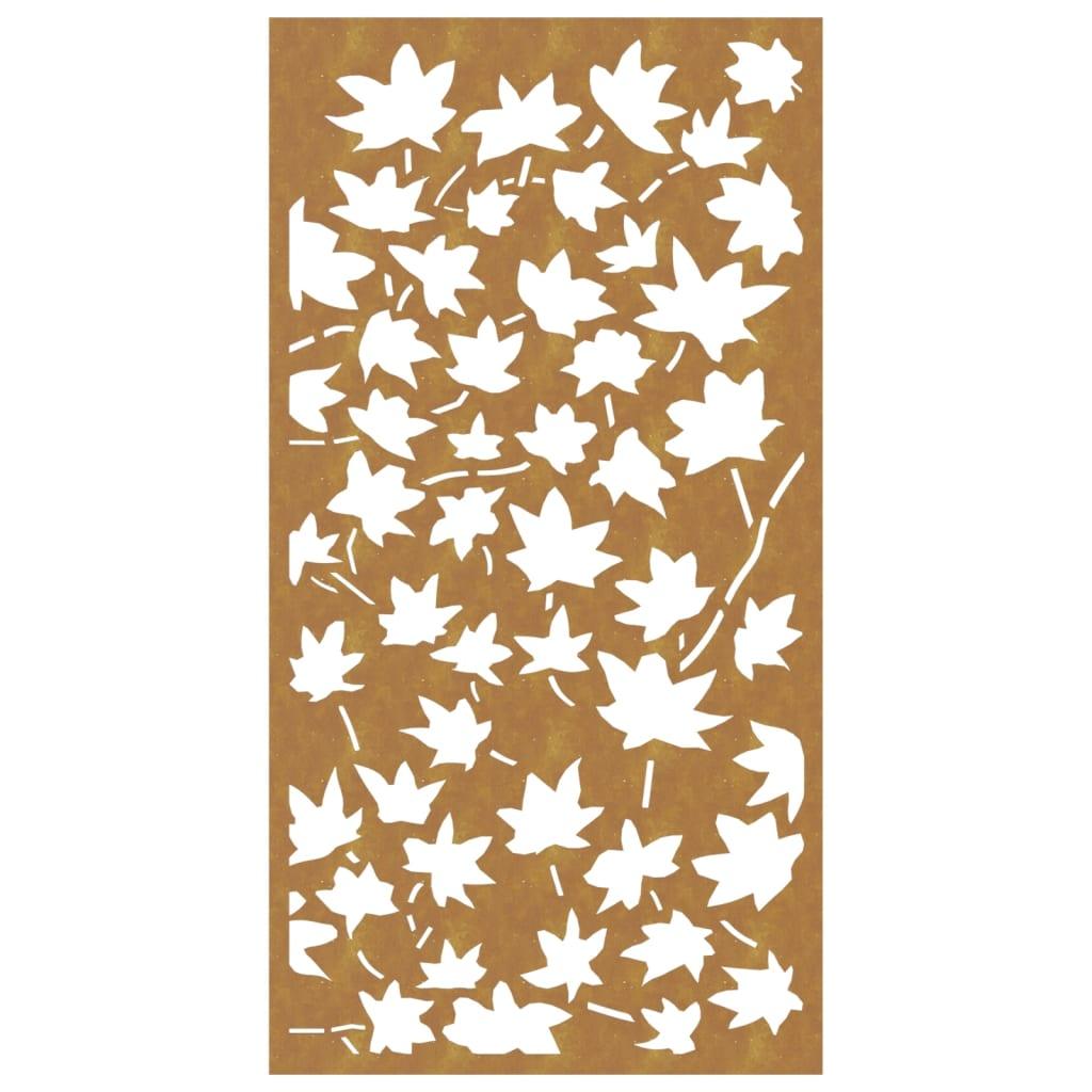 vidaXL Patio Wall Decoration 41.3"x21.7" Corten Steel Maple Leaf Design - PRHOMZ