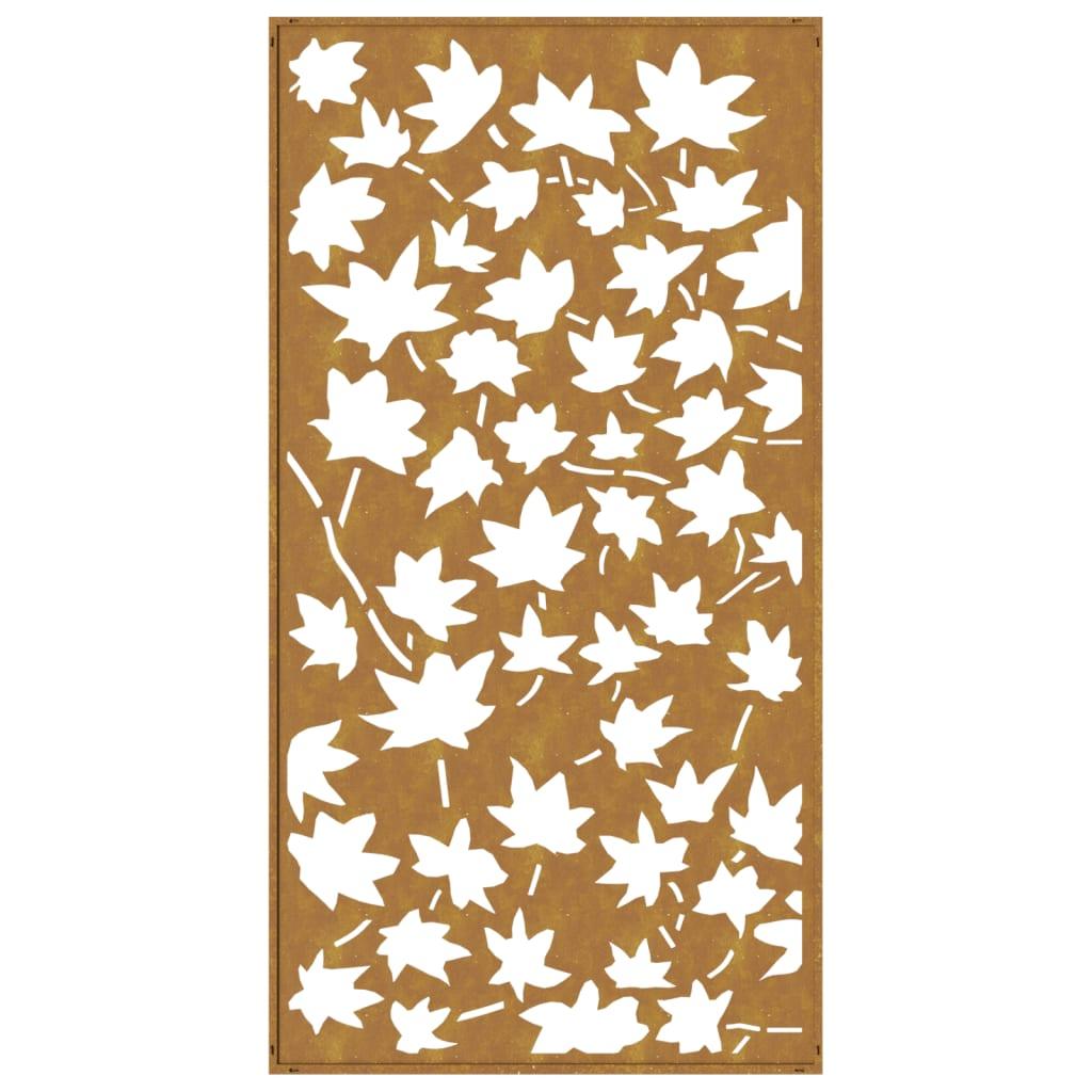 vidaXL Patio Wall Decoration 41.3"x21.7" Corten Steel Maple Leaf Design - PRHOMZ