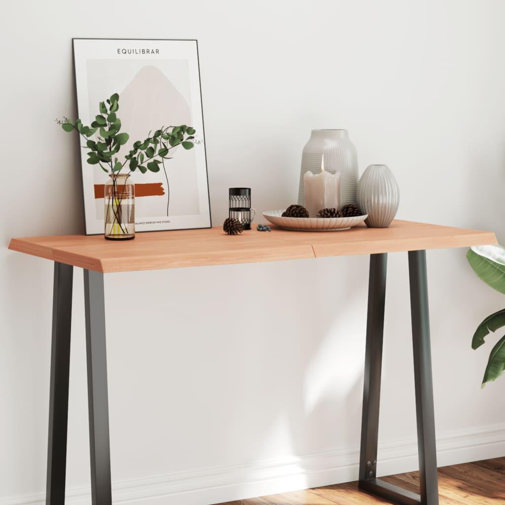 vidaXL Table Top for Home Office Light Brown Treated Solid Wood Live Edge - PRHOMZ