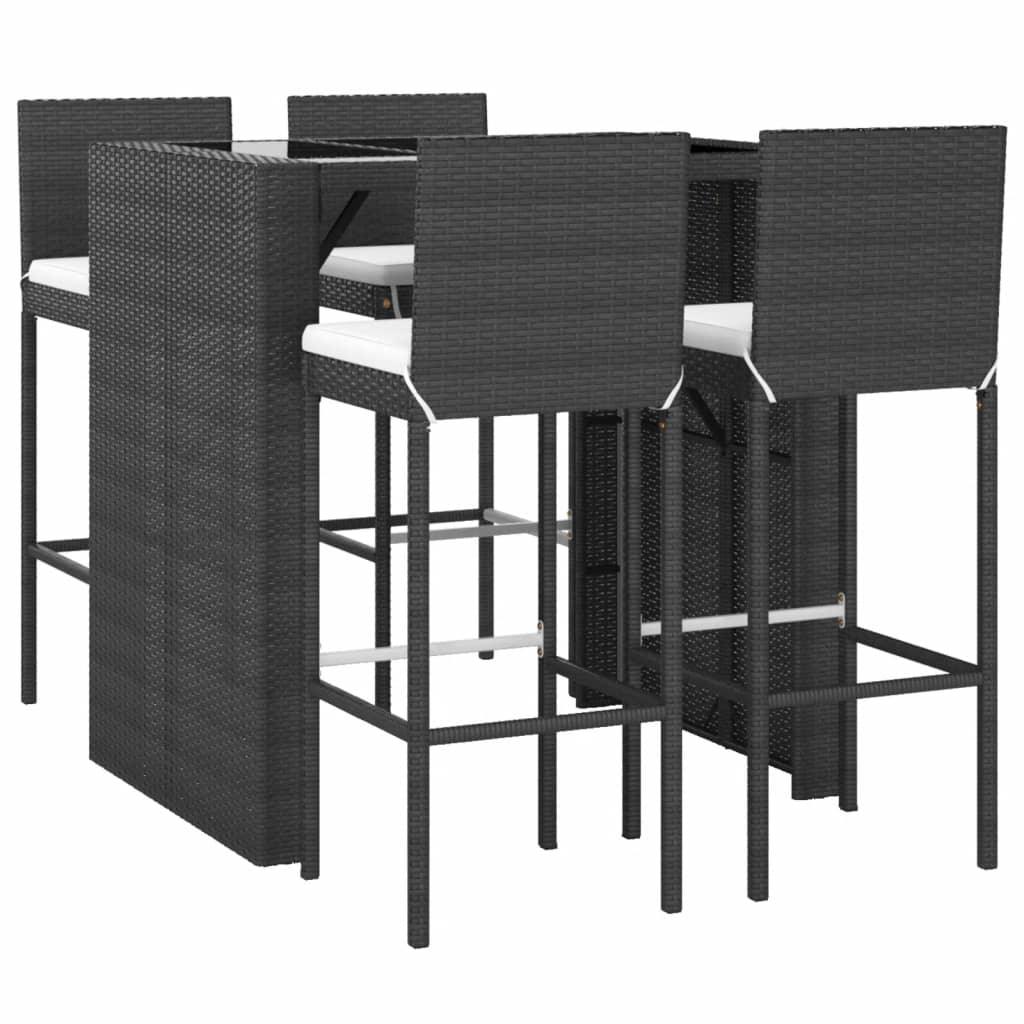 vidaXL Patio Bar Set – Outdoor Table & Chairs with Cushions - PRHOMZ