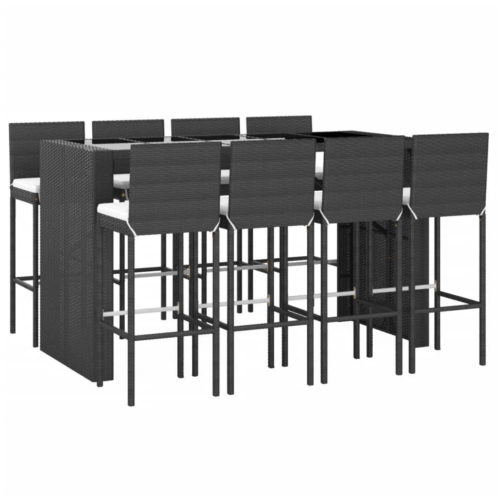 vidaXL Patio Bar Set – Outdoor Table & Chairs with Cushions - PRHOMZ