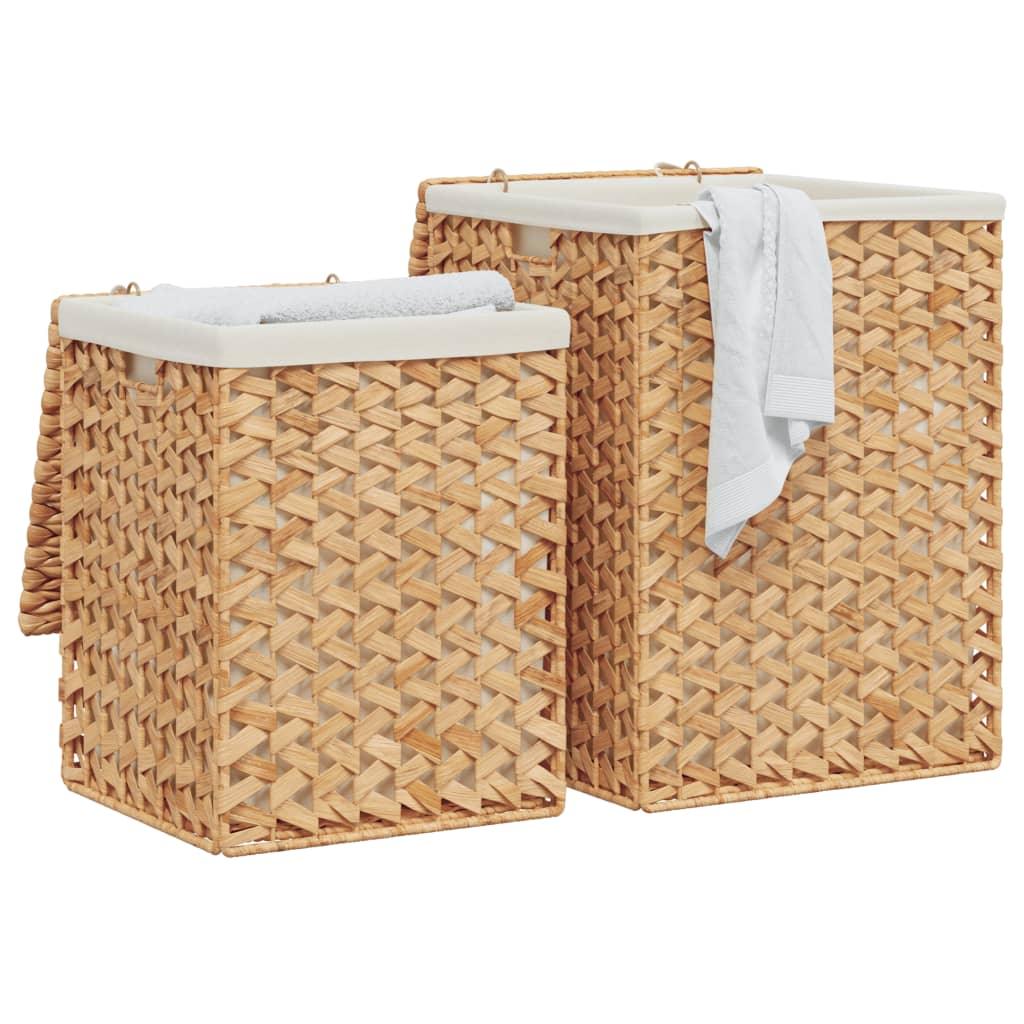 vidaXL Laundry Baskets 2 pcs Water Hyacinth - PRHOMZ