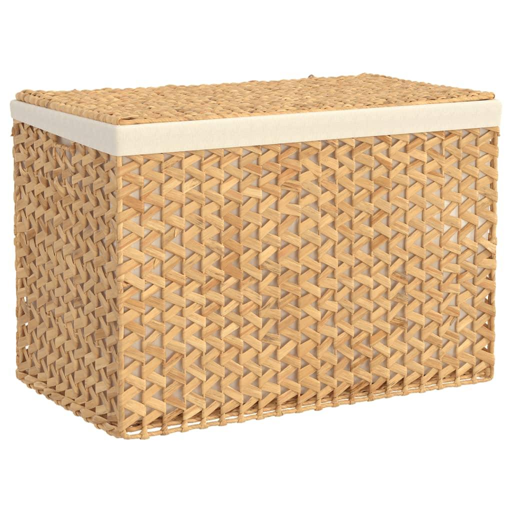 vidaXL Laundry Basket with 3 Sections 29.5"x16.7"x20.5" Water Hyacinth - PRHOMZ