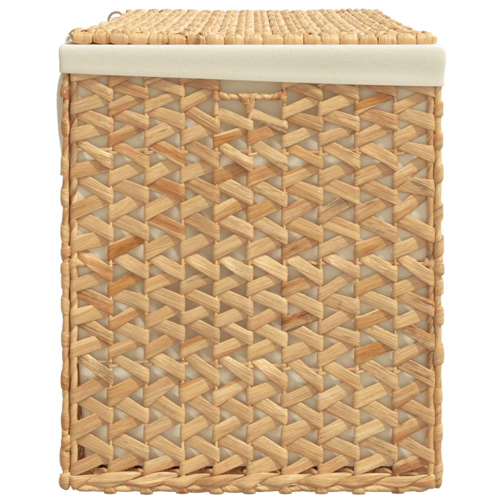 vidaXL Laundry Basket with 3 Sections 29.5"x16.7"x20.5" Water Hyacinth - PRHOMZ