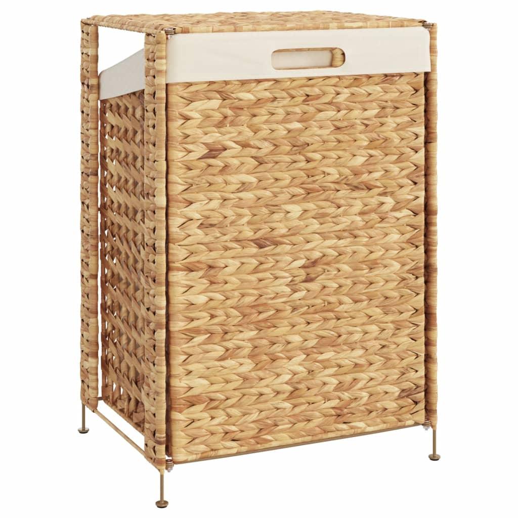 vidaXL Laundry Basket 17.3"x13.4"x25.2" Water Hyacinth - PRHOMZ