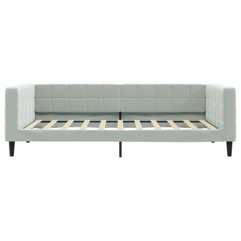 vidaXL Day Bed Light Gray 39.4"x74.8" Twin Velvet - PRHOMZ