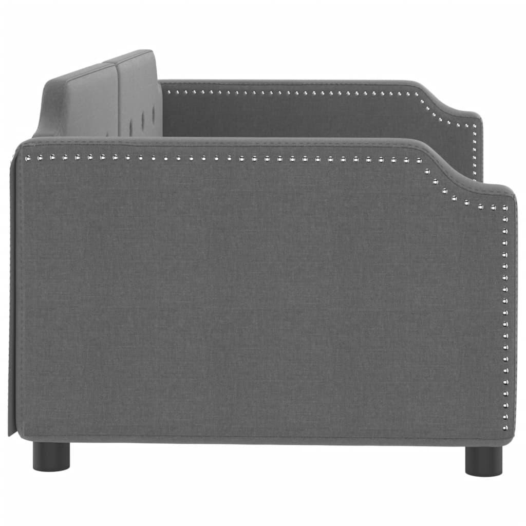 vidaXL Day Bed Dark Gray 39.4"x74.8" Twin Fabric - PRHOMZ