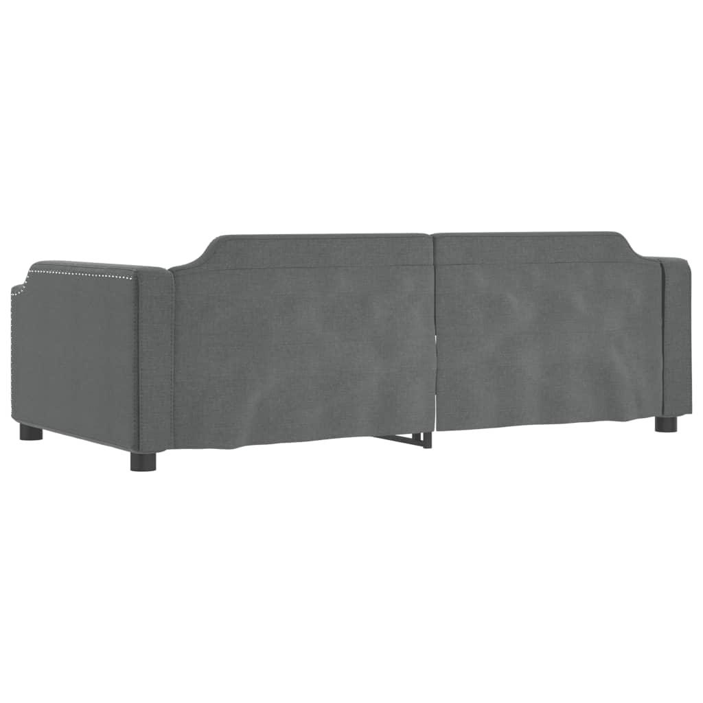 vidaXL Day Bed Dark Gray 39.4"x74.8" Twin Fabric - PRHOMZ