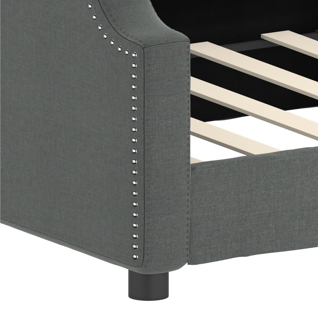 vidaXL Day Bed Dark Gray 39.4"x74.8" Twin Fabric - PRHOMZ