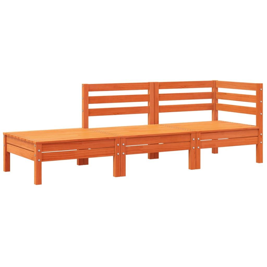 vidaXL Patio Sofa with Cushions and Footstool 2-Seater - PRHOMZ