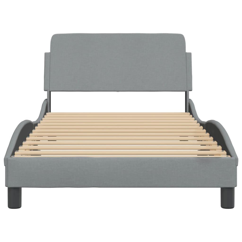 Twin XL Bed Frame with Headboard – Dark Gray Fabric 39.4"x79.9 - PRHOMZ
