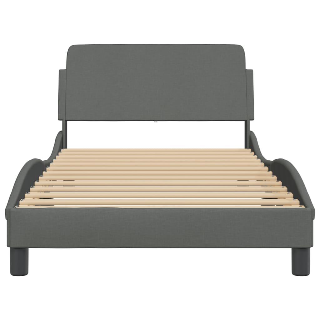 Twin XL Bed Frame with Headboard – Dark Gray Fabric 39.4"x79.9 - PRHOMZ
