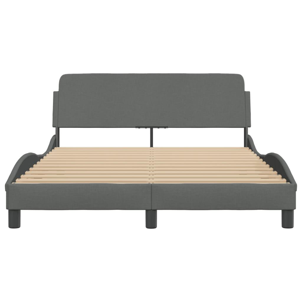 Twin XL Bed Frame with Headboard – Dark Gray Fabric 39.4"x79.9 - PRHOMZ