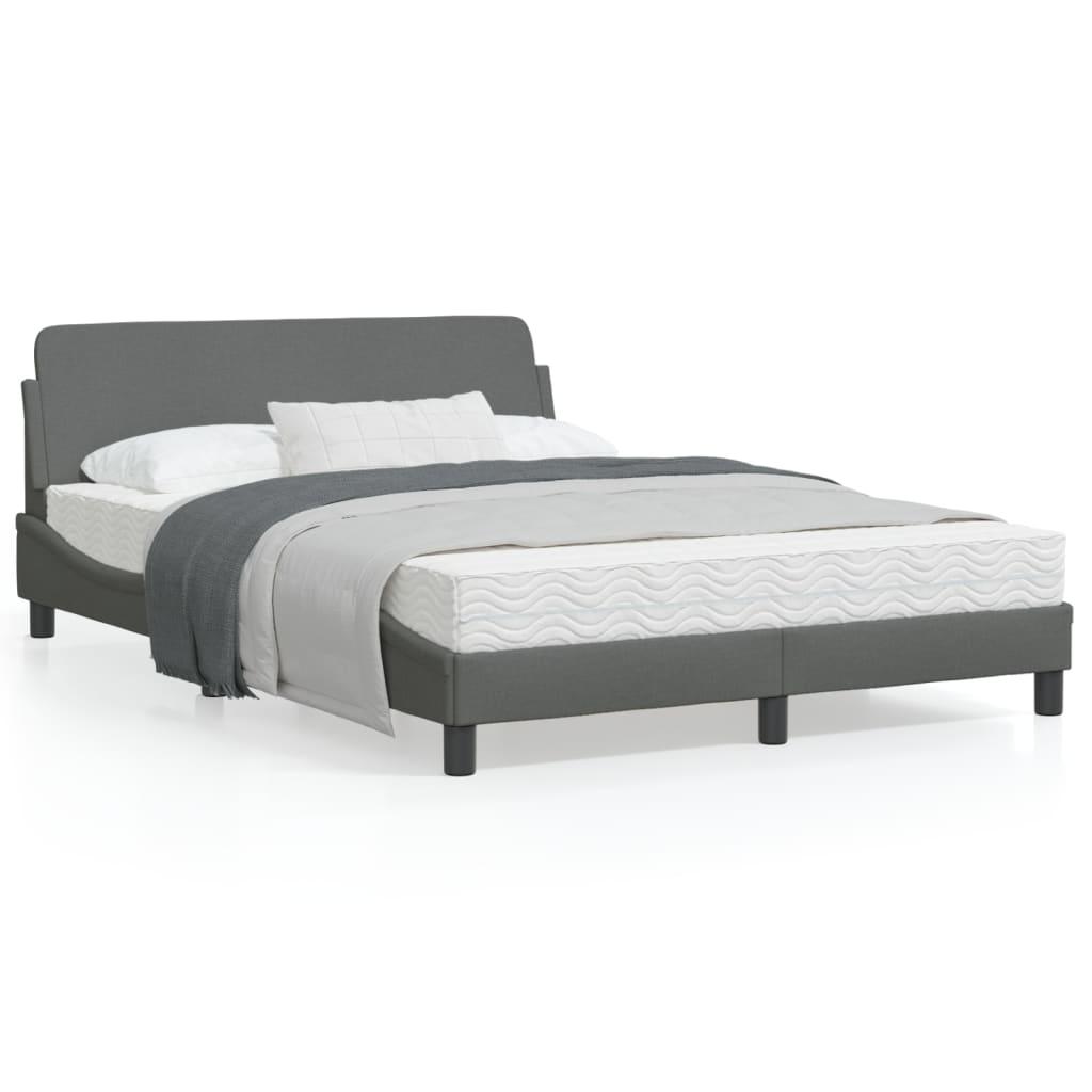 Twin XL Bed Frame with Headboard – Dark Gray Fabric 39.4"x79.9 - PRHOMZ