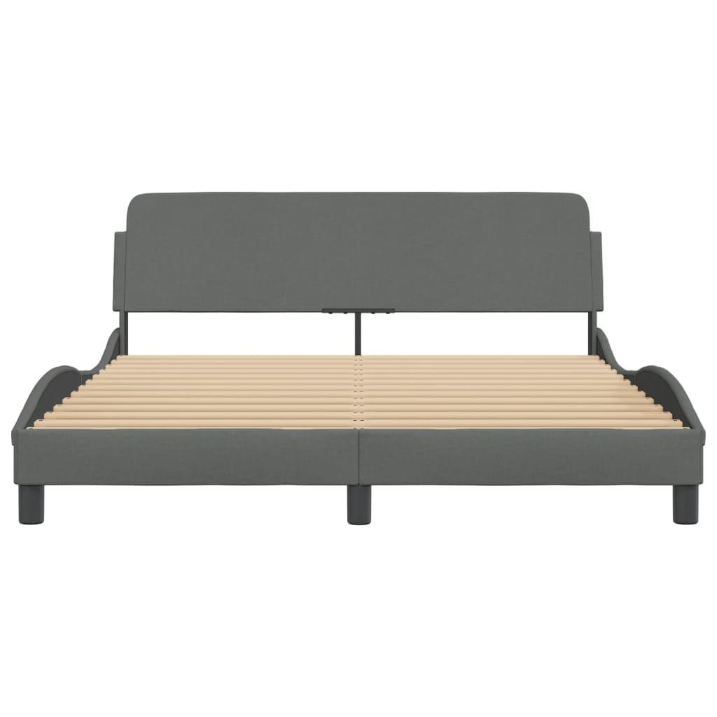 Twin XL Bed Frame with Headboard – Dark Gray Fabric 39.4"x79.9 - PRHOMZ