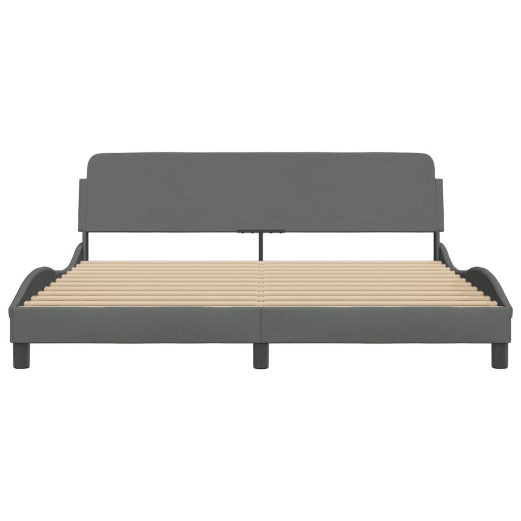 Twin XL Bed Frame with Headboard – Dark Gray Fabric 39.4"x79.9 - PRHOMZ