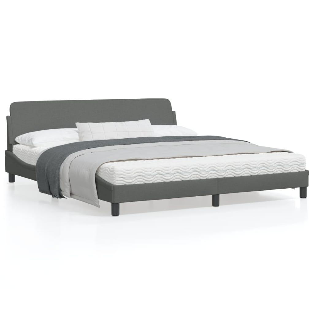 Twin XL Bed Frame with Headboard – Dark Gray Fabric 39.4"x79.9 - PRHOMZ