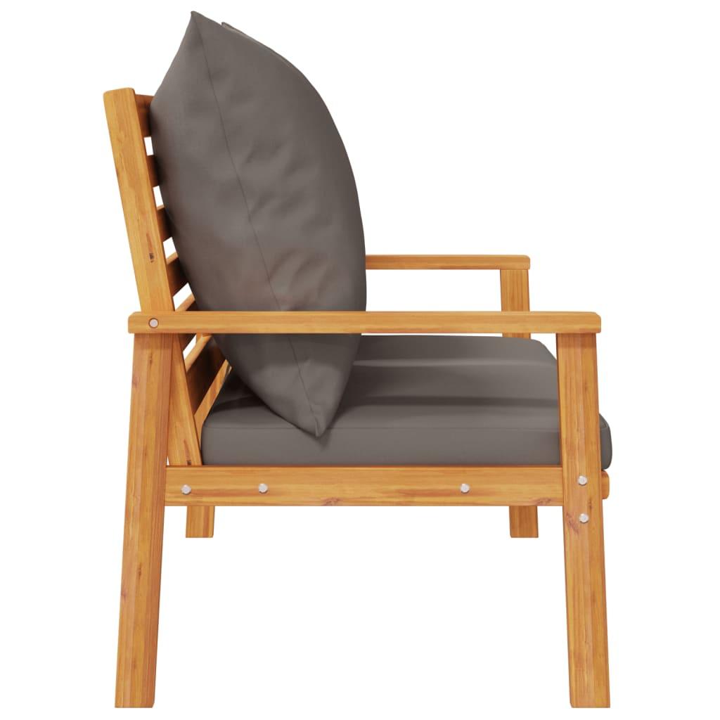 vidaXL Patio Sofa Bench 47.2" with Cushion Solid Wood Acacia - PRHOMZ