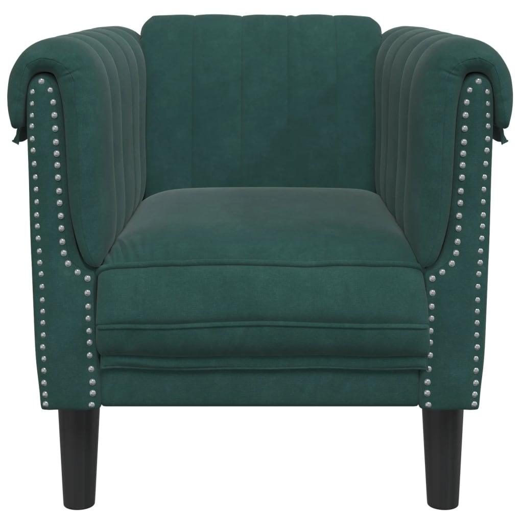 vidaXL Sofa Chair Dark Green Velvet - PRHOMZ