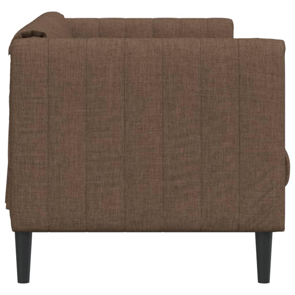 vidaXL Sofa 3-Seater Brown Faux Suede Leather - PRHOMZ