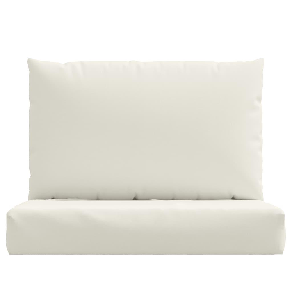 vidaXL Pallet Cushions 2 pcs Melange Cream Fabric - PRHOMZ