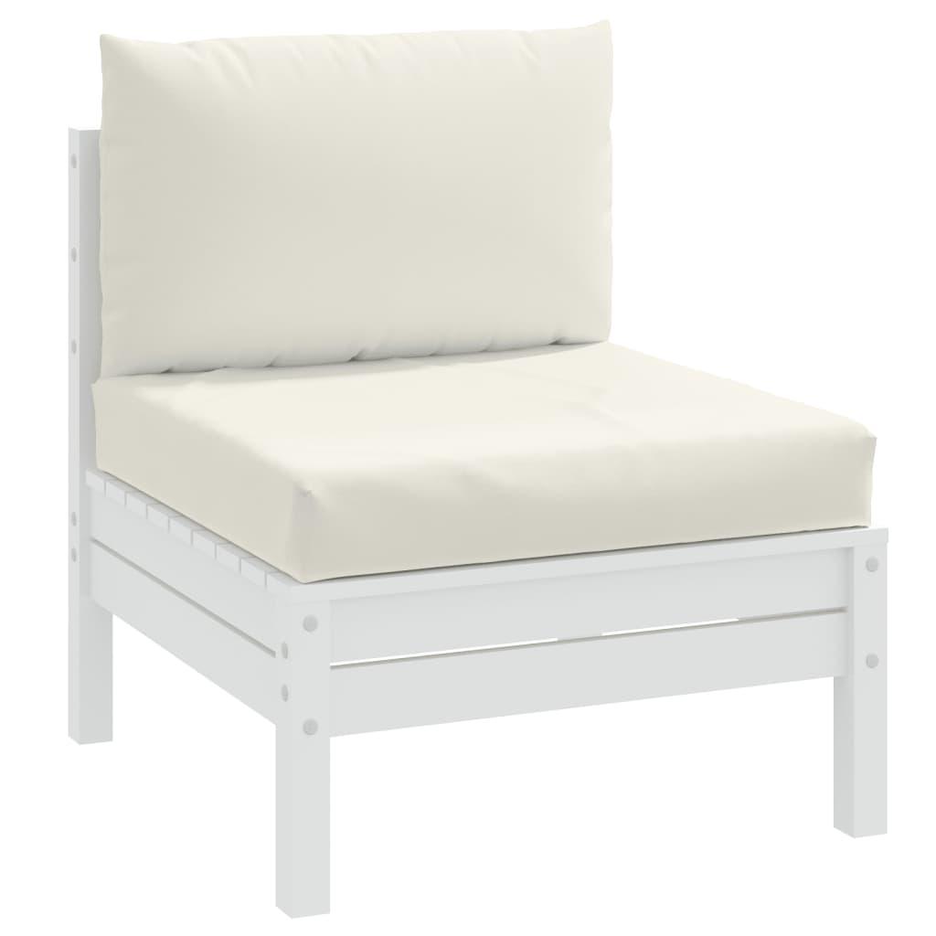 vidaXL Pallet Cushions 2 pcs Melange Cream Fabric - PRHOMZ