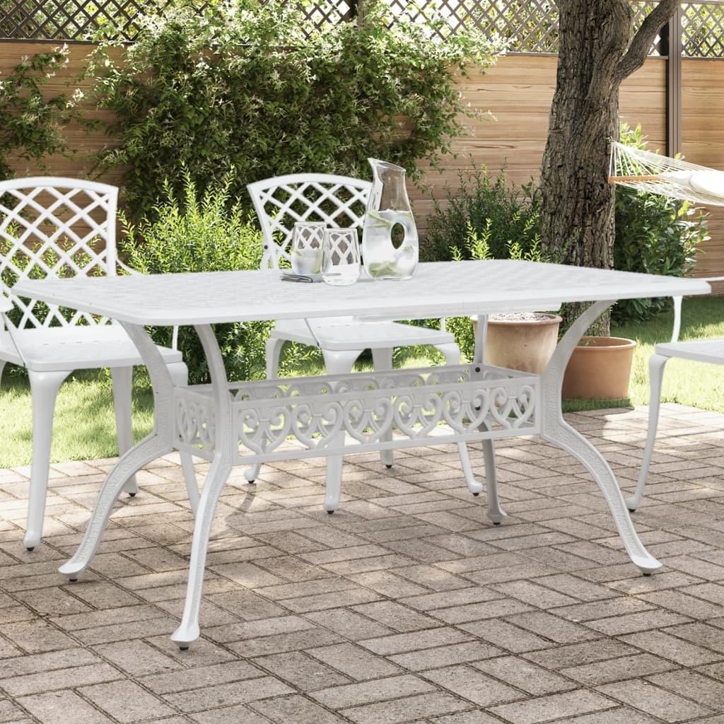 vidaXL Patio Table Garden Outdoor Balcony Backyard Furniture Cast Aluminum - PRHOMZ