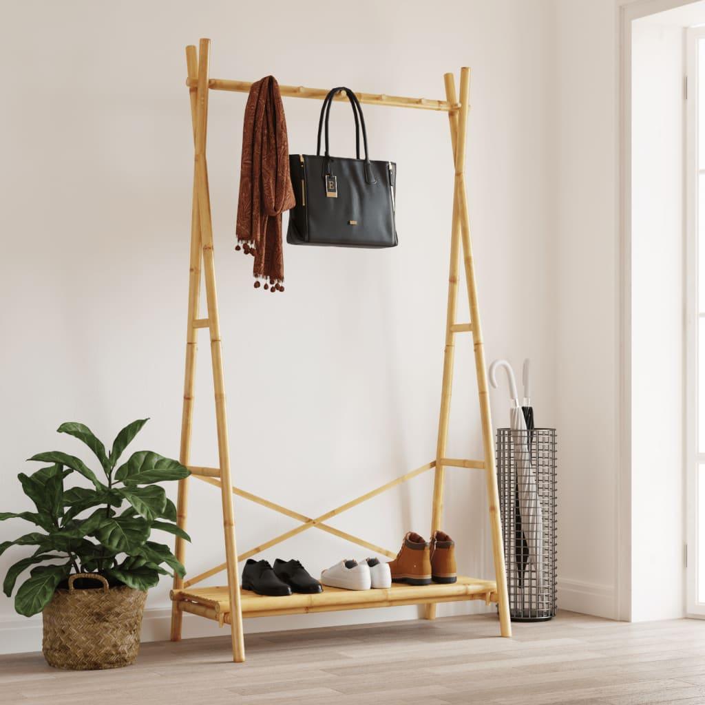 vidaXL Clothes Rack with Shelf 40.2"x19.7"x74.8" Bamboo - PRHOMZ