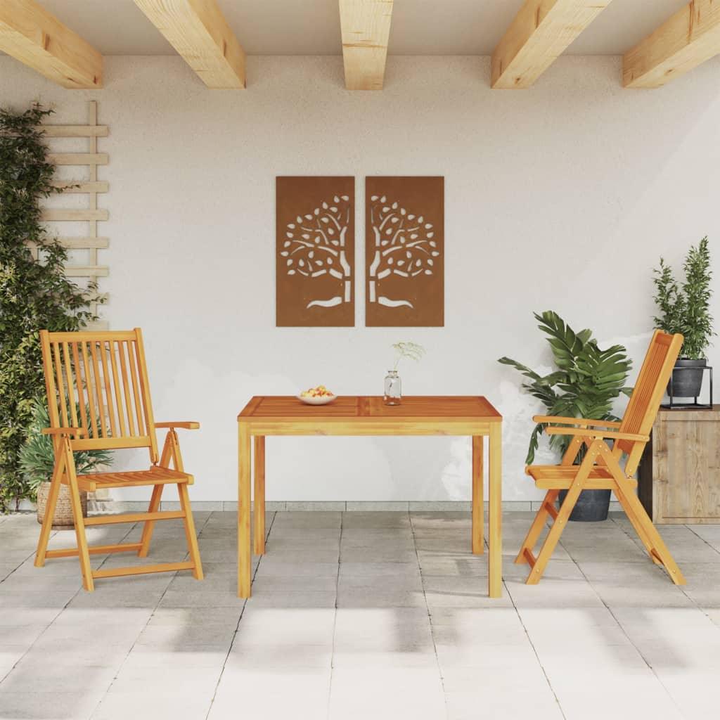 vidaXL Patio Dining Set Table and Chair Outdoor Furniture Solid Wood Acacia - PRHOMZ