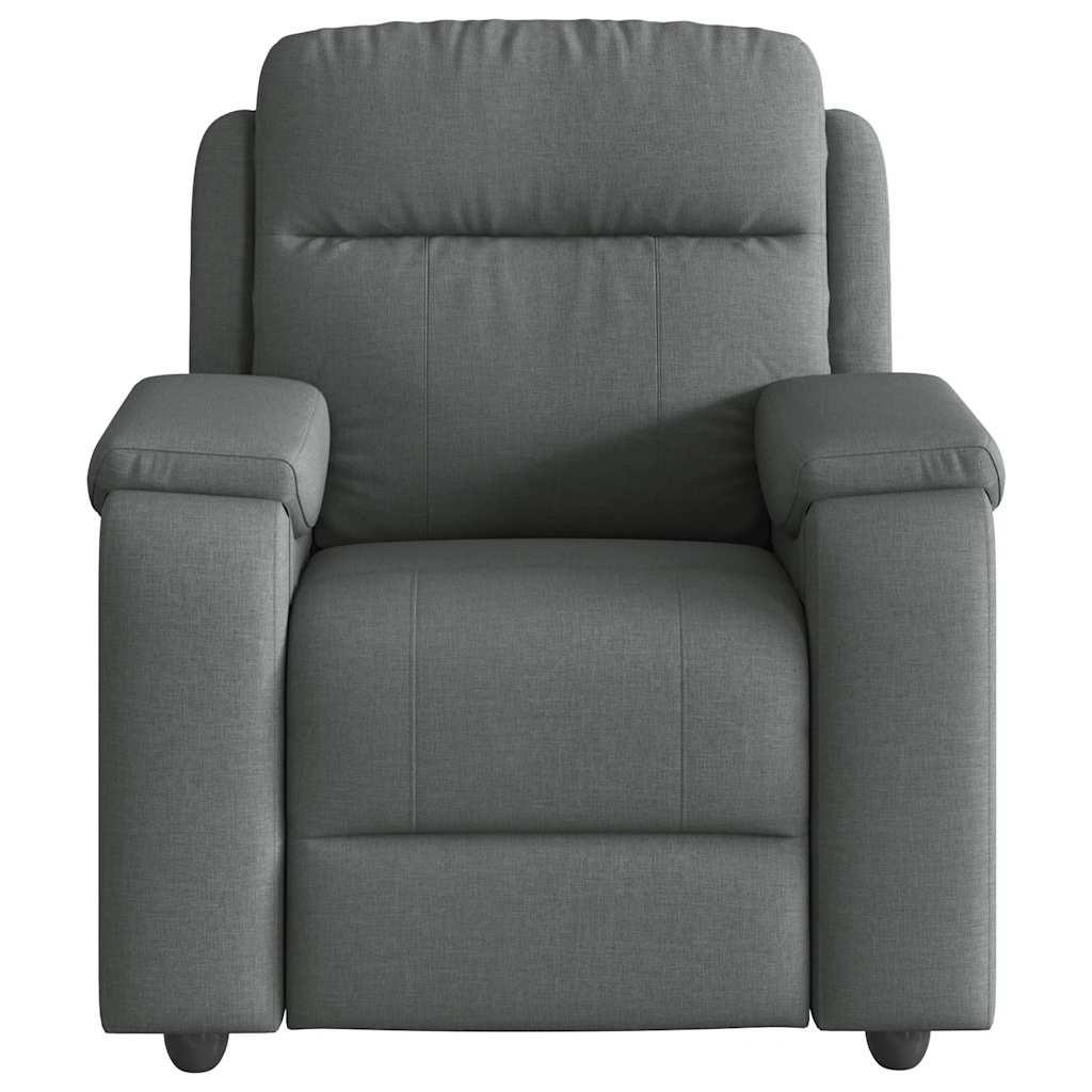 vidaXL Massage Recliner Chair Dark Gray Fabric - PRHOMZ