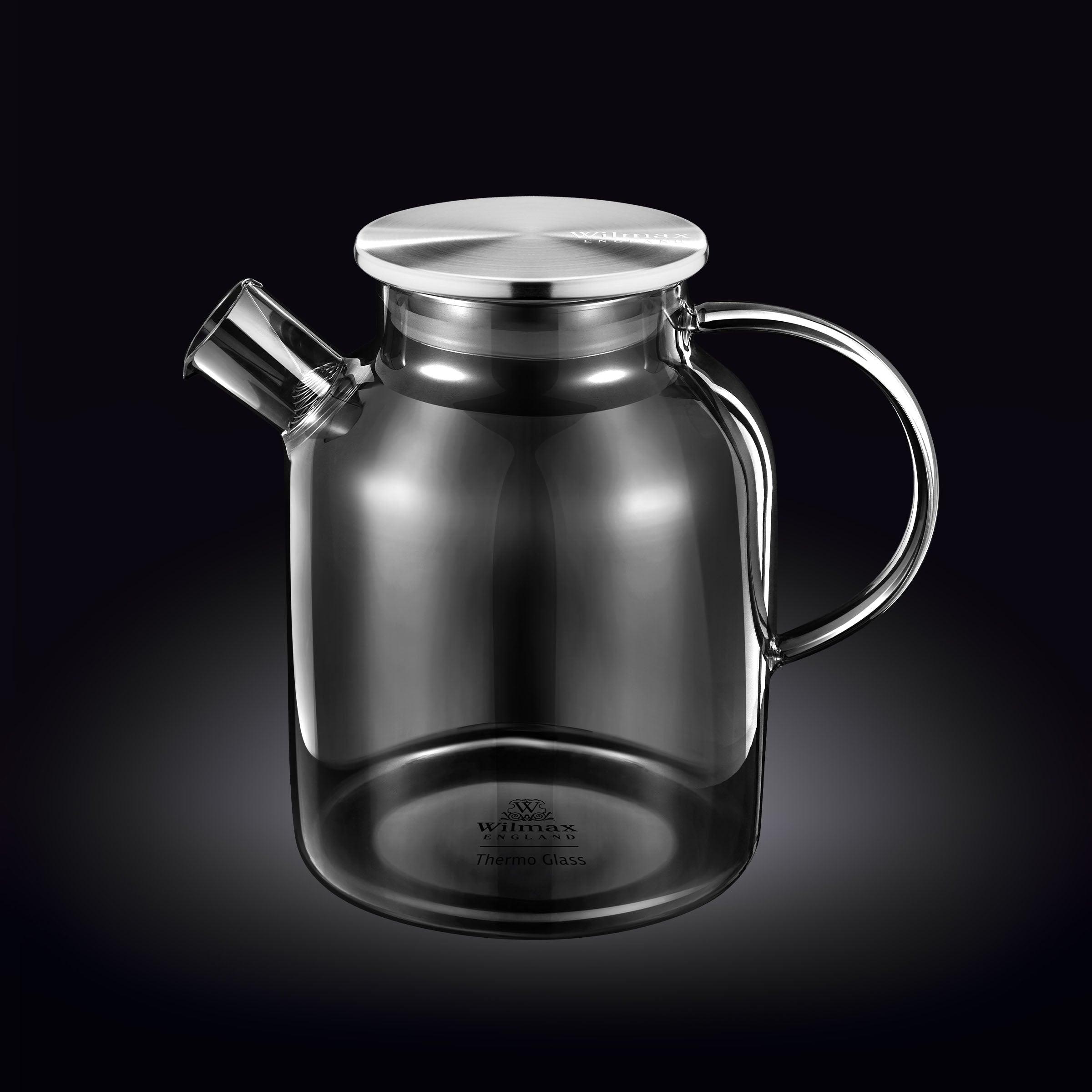 Thermo Glass Teapot 54 Fl Oz | High temperature and shock resistant - PRHOMZ