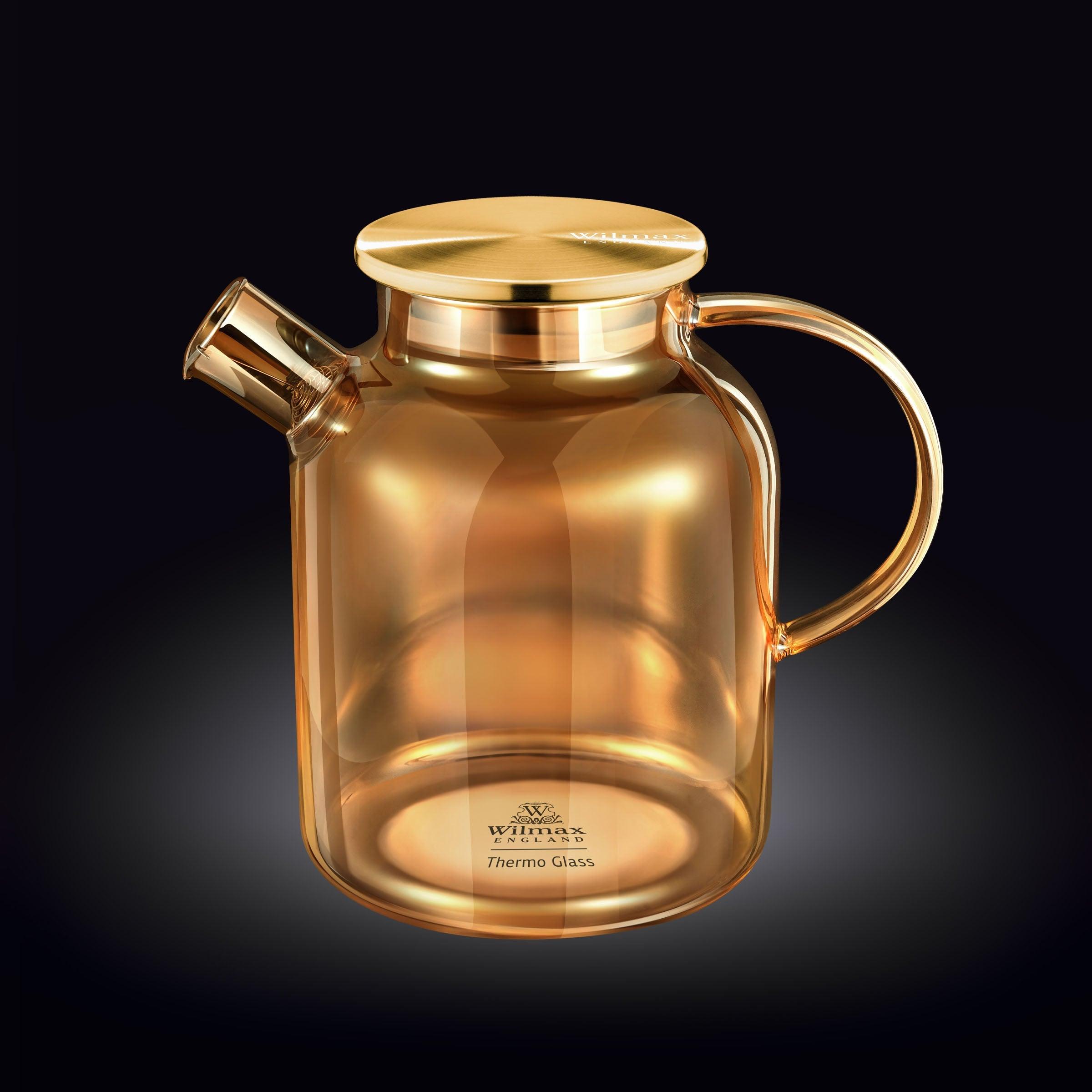 Thermo Glass Teapot 54 Fl Oz | High temperature and shock resistant - PRHOMZ