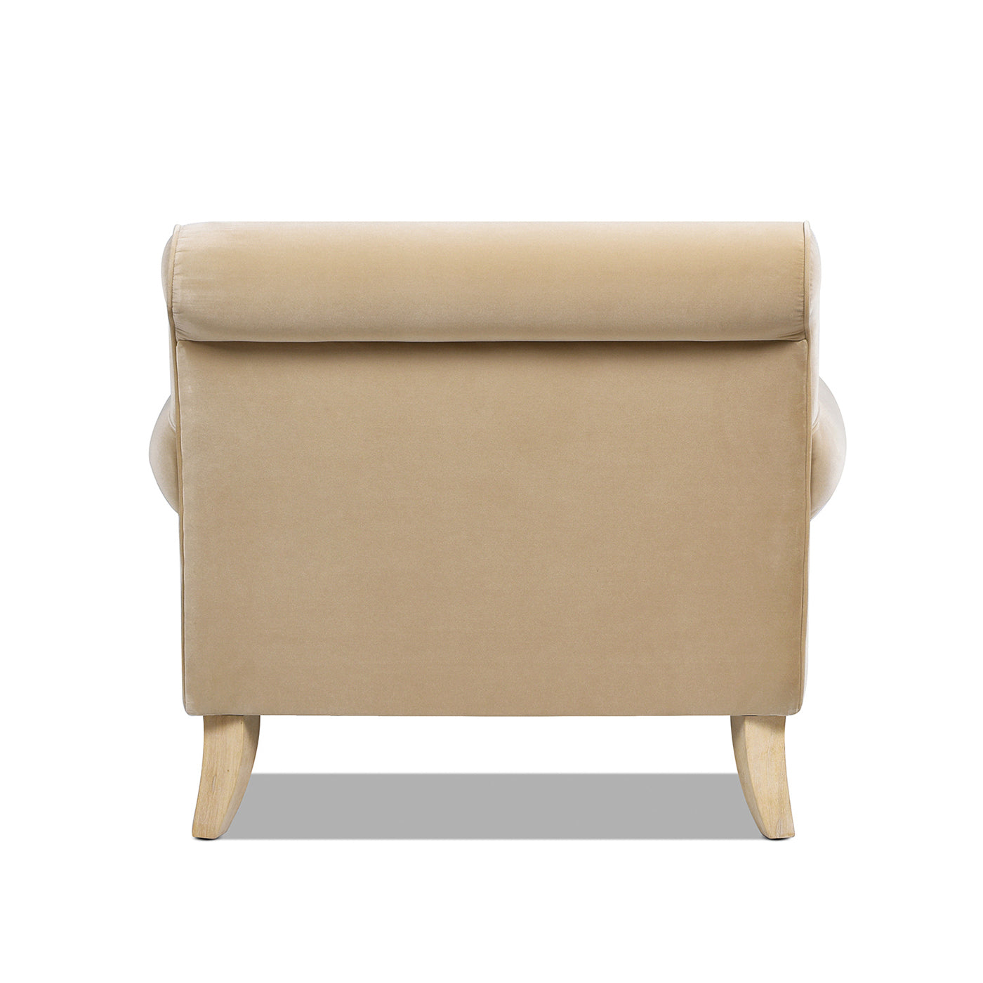 Alana 38' Lawson Accent Arm Chair Metal Casters, Fawn Brown Performance Velvet