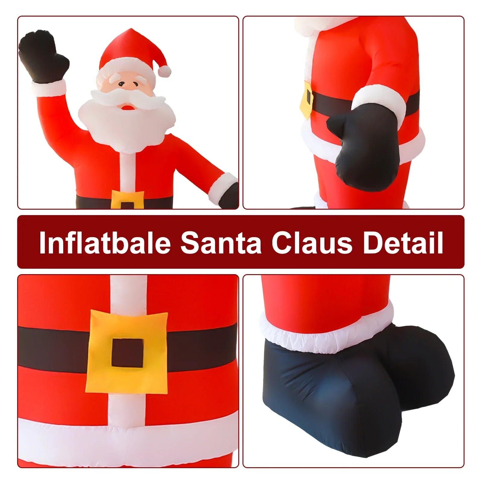 8FT Tall Inflatable Santa Claus with 9 LED Lights-1