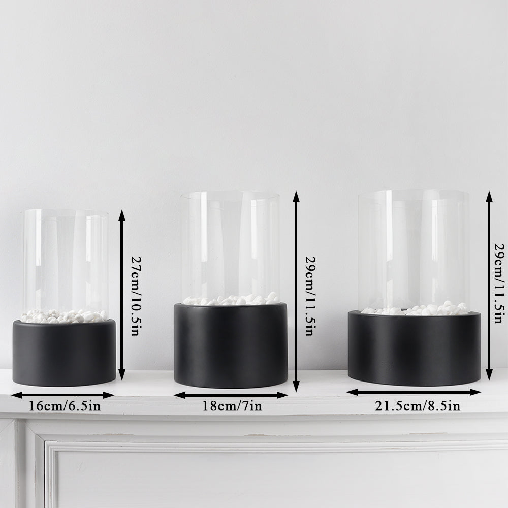 10.5 Inch High Portable Tabletop Fireplace | Compact Ventless Bio-Ethanol Fire Bowl for Indoor & Outdoor Decor-3