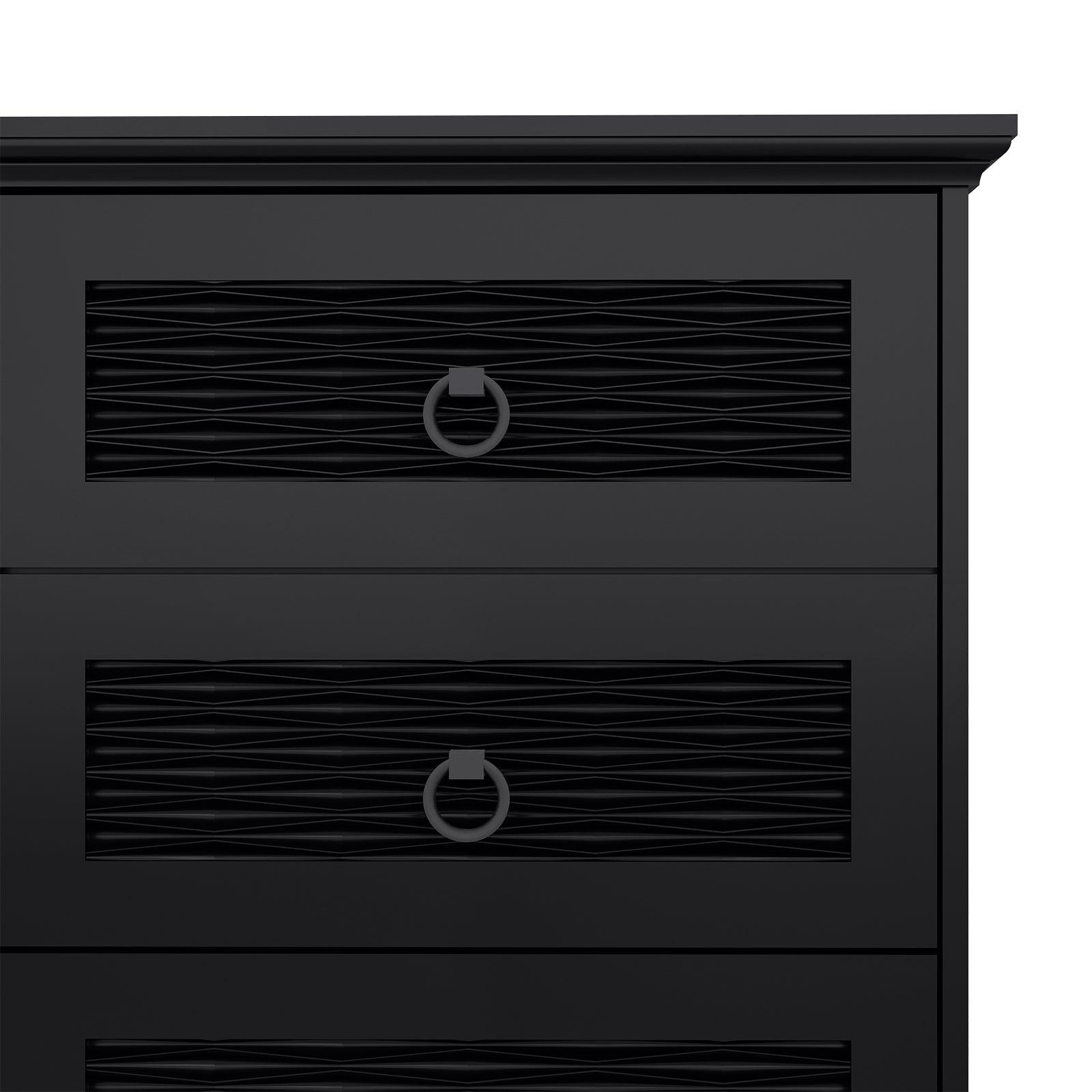 47" Wide Farmhouse Wood Drawer Dresser with 6 Drawers | Tall Chest of Drawers for Bedroom, Living Room & Entryway - PRHOMZ