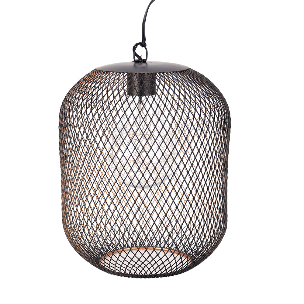 8.5'' High Battery Operated Hanging Lamp Mesh Lanterns with Lights Bulb-1
