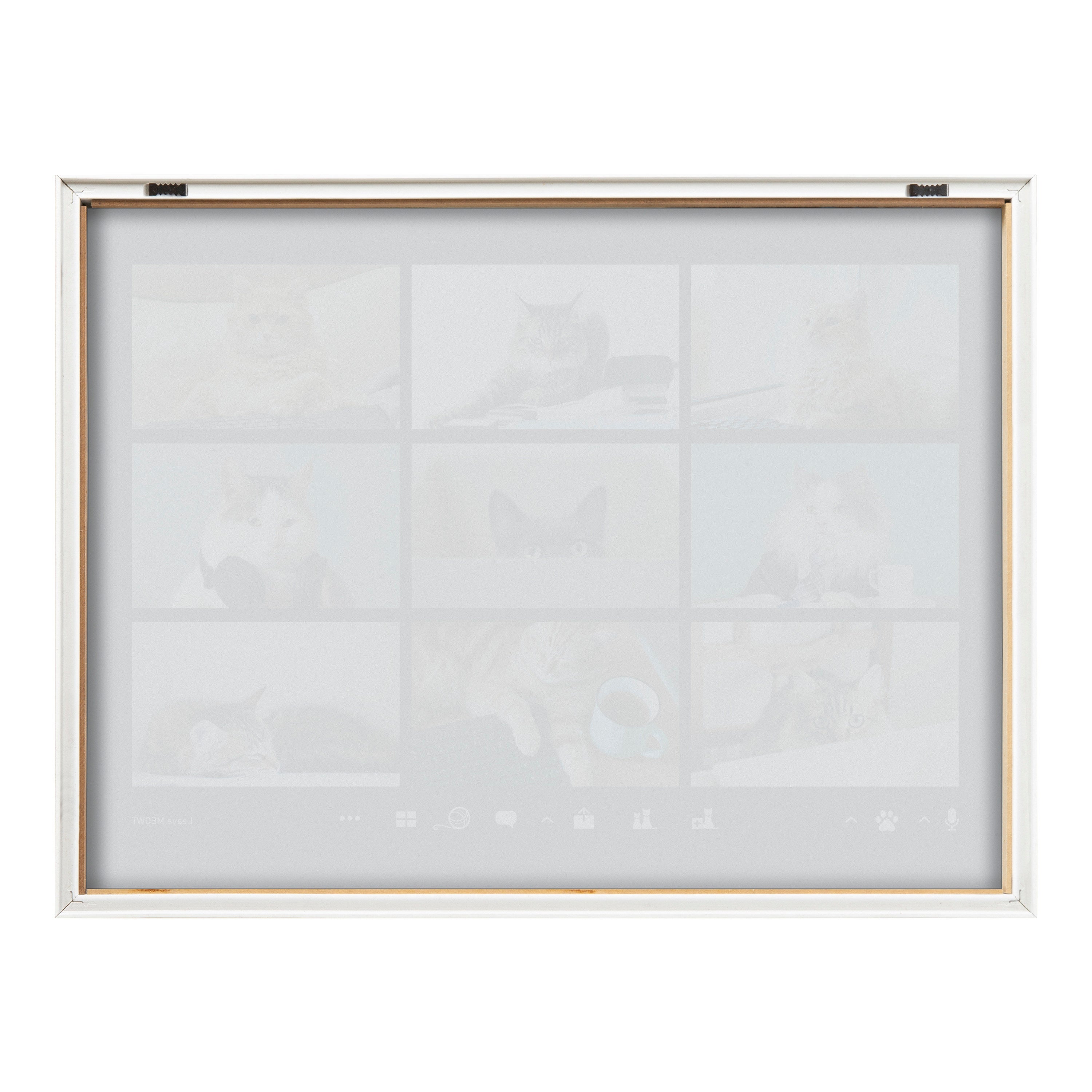 Blake Video Chat Cats Framed Printed Glass by The Creative Bunch Studio
