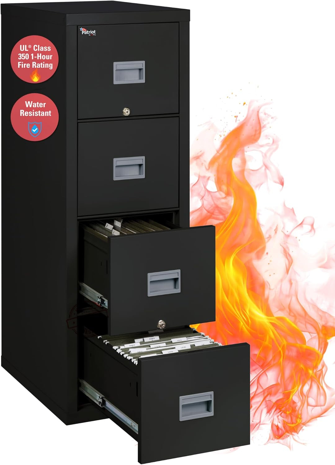 Patriot Vertical 4 Drawer Fire Rated File Cabinet USA Made