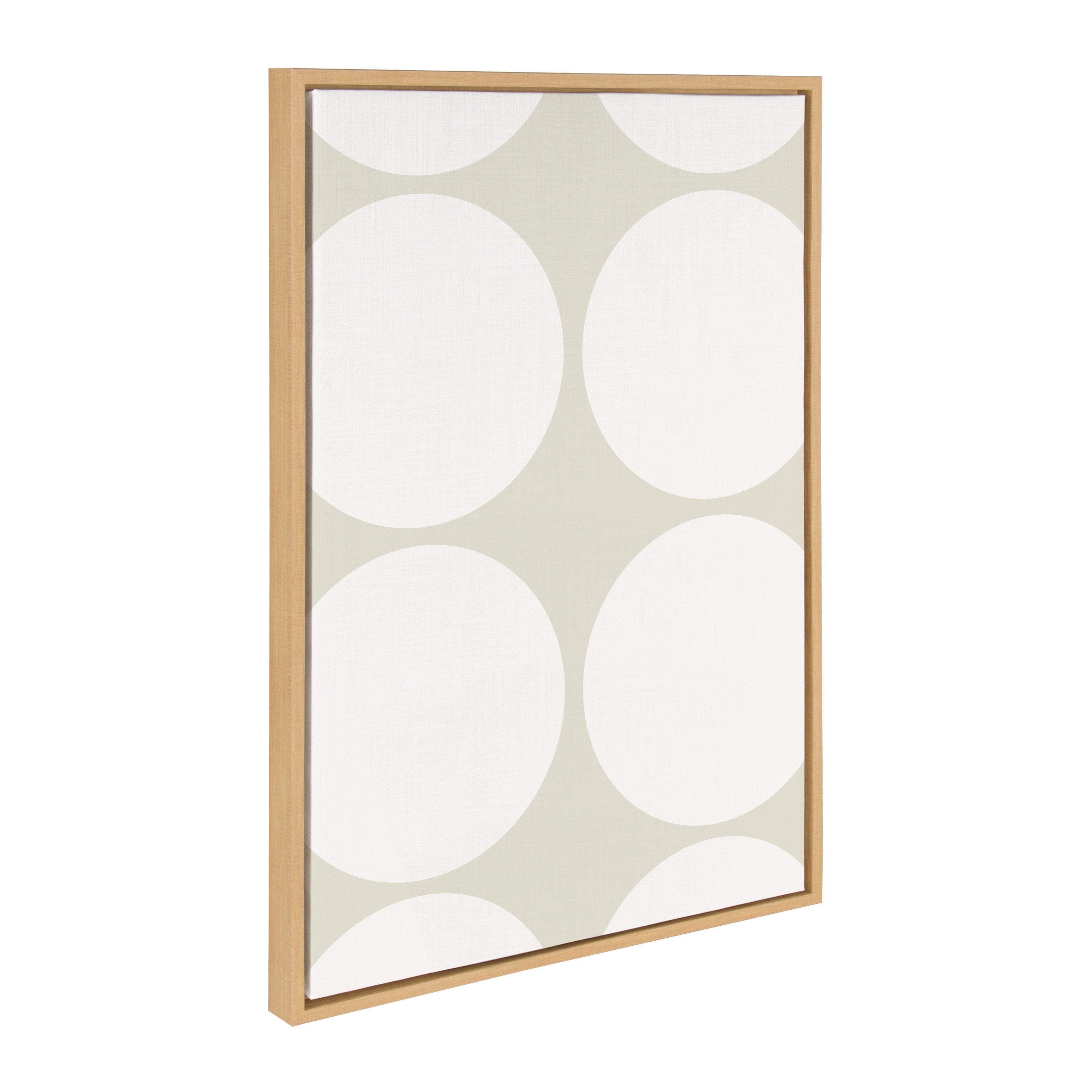 Sylvie Elevated Modern Neutral Dots, Neutral Pattern No 2 and Neutral Stained Glass Framed Canvas by The Creative Bunch Studio