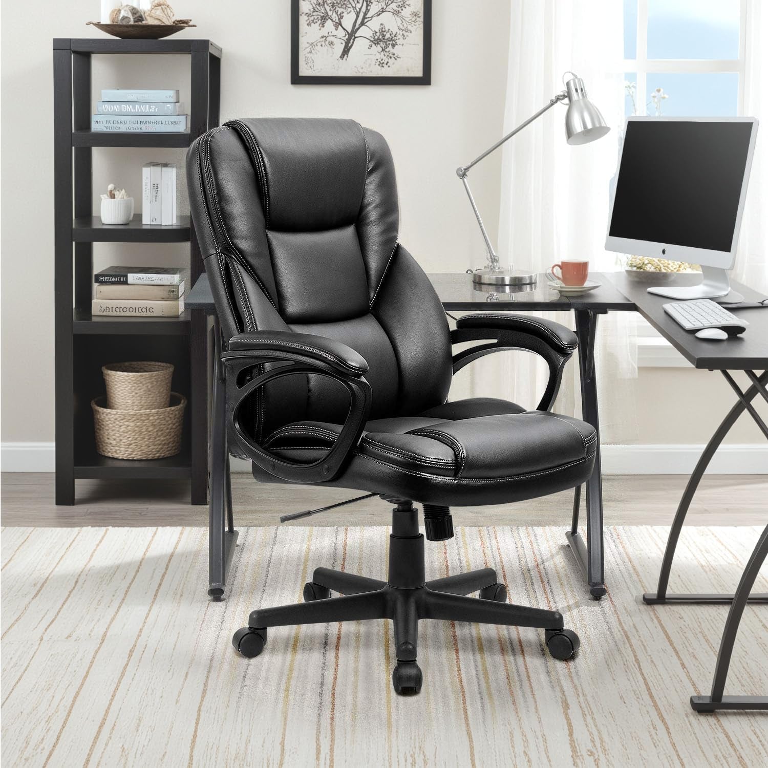 Office Executive Chair Black Lumbar Support Desk Chair