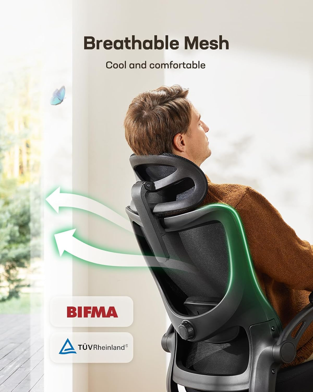 Ergonomic High Back Mesh Office Chair With Adjustable Lumbar Support